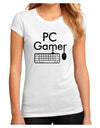 PC Gamer BnW Juniors Petite Sublimate Tee-TooLoud-White-Small-Davson Sales