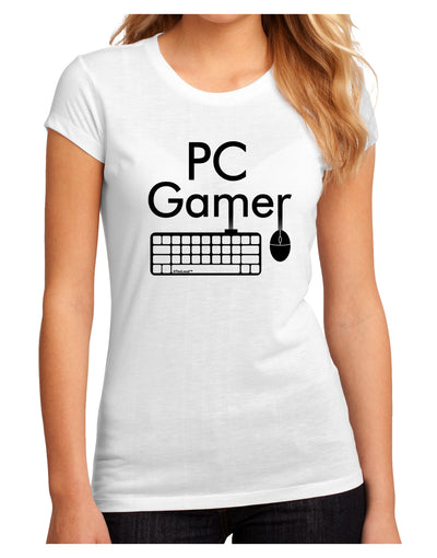 PC Gamer BnW Juniors Petite Sublimate Tee-TooLoud-White-Small-Davson Sales