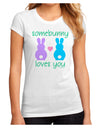 Somebunny Loves You Juniors Sublimate Tee by TooLoud-Womens T-Shirt-TooLoud-White-Small-Davson Sales