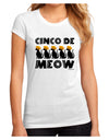 Five Cats - Cinco de Meow Juniors Sublimate Tee by TooLoud-Womens T-Shirt-TooLoud-White-Small-Davson Sales