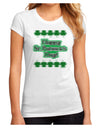 Seeing Double St. Patrick's Day Juniors Petite Sublimate Tee-TooLoud-White-Small-Davson Sales