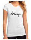 Always Magic Symbol Cursive Juniors Petite Sublimate Tee by TooLoud-Womens T-Shirt-TooLoud-White-Small-Davson Sales