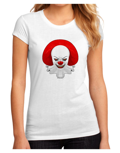 Scary Clown Watercolor Juniors Sublimate Tee-TooLoud-White-Small-Davson Sales