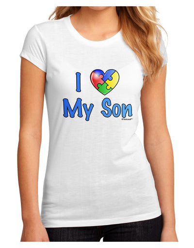 I Heart My Son - Autism Awareness Juniors Sublimate Tee by TooLoud-Womens T-Shirt-TooLoud-White-Small-Davson Sales