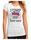 Personalized I Wear Pink for -Name- Breast Cancer Awareness Juniors Sublimate Tee-TooLoud-White-Small-Davson Sales