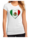 Mexican Flag Heart - Beveled Juniors Sublimate Tee by TooLoud-Womens T-Shirt-TooLoud-White-Small-Davson Sales