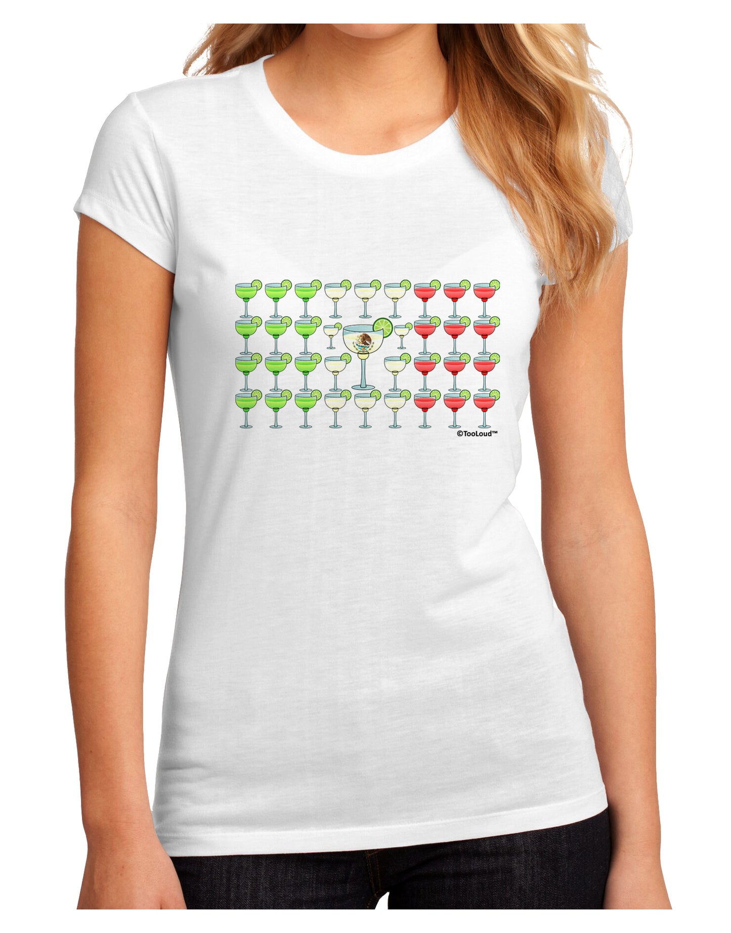 Mexican Flag of Margaritas Juniors Sublimate Tee by TooLoud-Womens T-Shirt-TooLoud-White-Small-Davson Sales