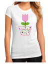 Easter Tulip Design - Pink Juniors Sublimate Tee by TooLoud-Womens T-Shirt-TooLoud-White-Small-Davson Sales