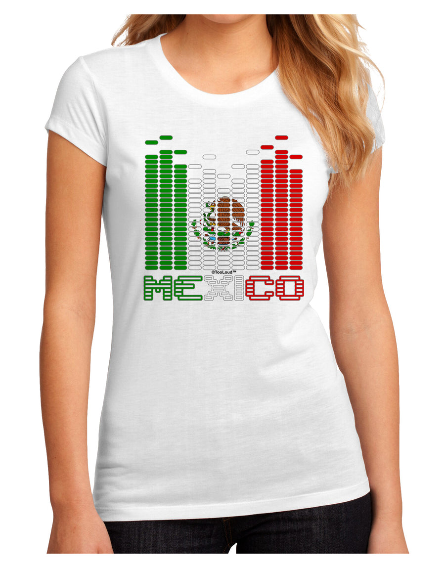 Mexican Flag Levels - Cinco De Mayo Text Juniors Sublimate Tee-TooLoud-White-Small-Davson Sales