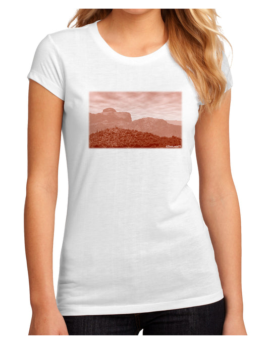 Red Planet Landscape Juniors Petite Sublimate Tee-TooLoud-White-Small-Davson Sales