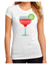 Red Margarita with Lime - Cinco de Mayo Juniors Sublimate Tee by TooLoud-Womens T-Shirt-TooLoud-White-Small-Davson Sales