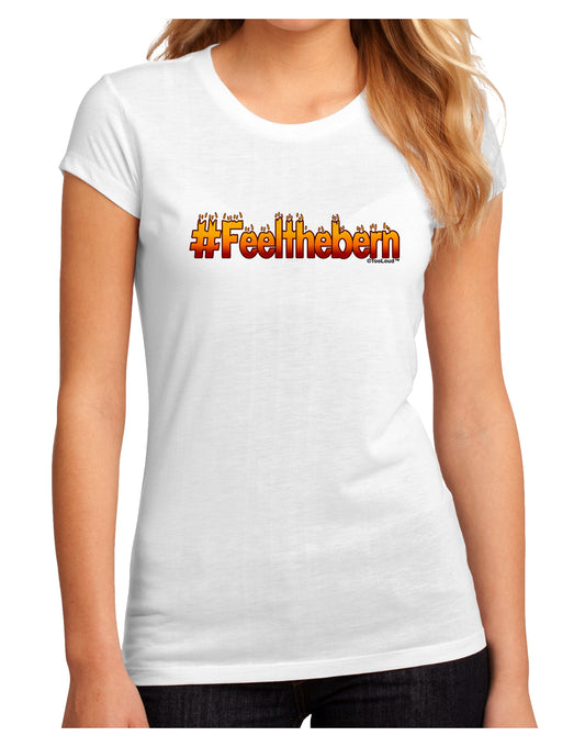Hashtag Feelthebern Juniors Petite Sublimate Tee-TooLoud-White-Small-Davson Sales
