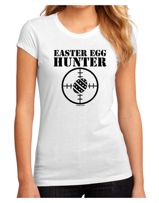 Easter Egg Hunter Black and White Juniors Sublimate Tee by TooLoud-Womens T-Shirt-TooLoud-White-Small-Davson Sales