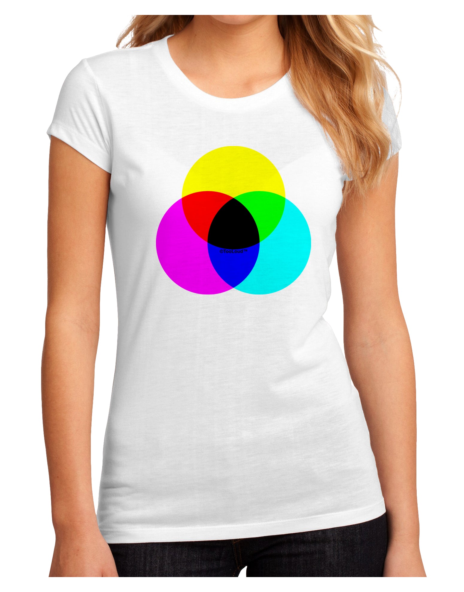 CMYK Color Model Juniors Petite Sublimate Tee by TooLoud-Womens T-Shirt-TooLoud-White-Small-Davson Sales