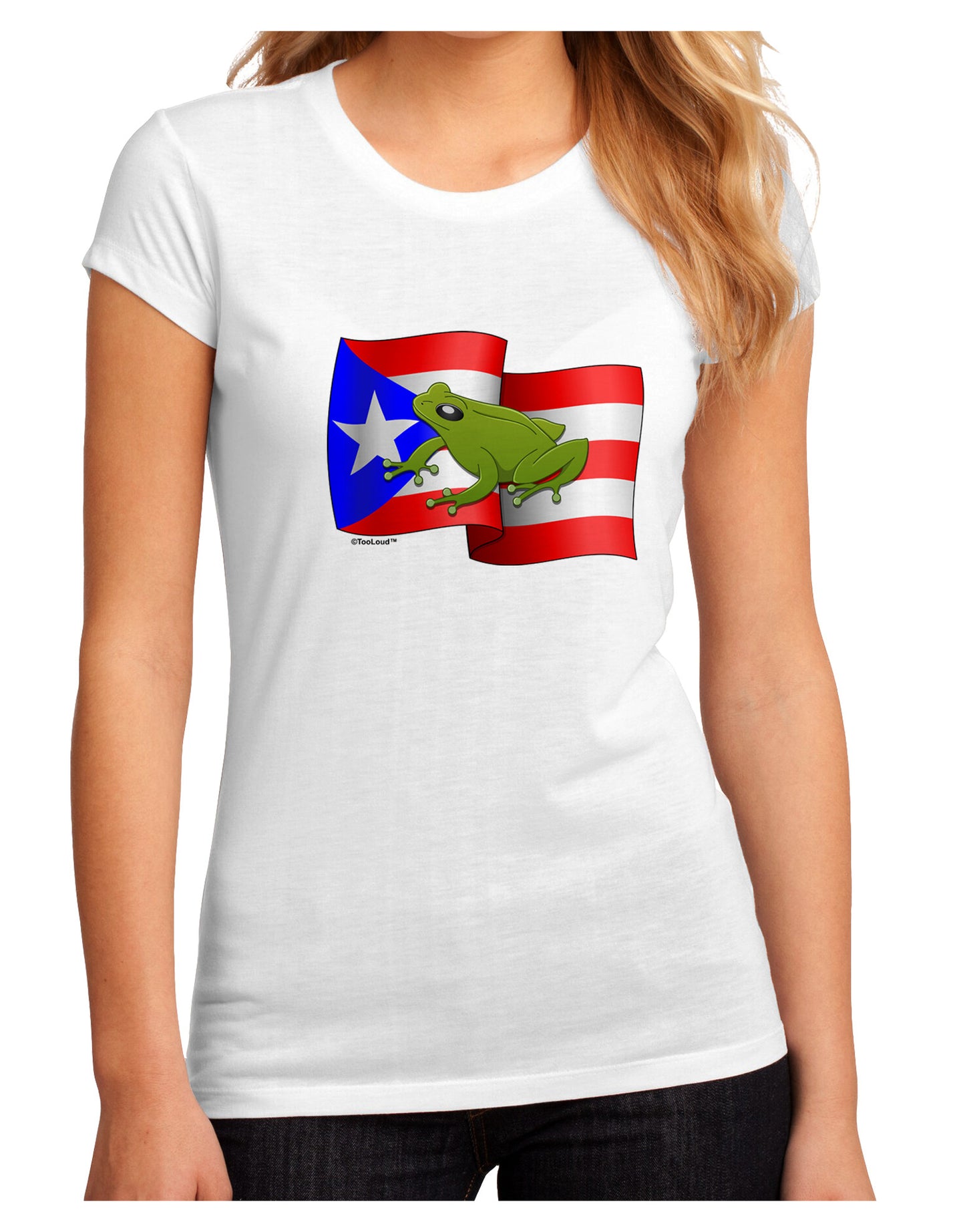 Puerto Rico Coqui Juniors Petite Sublimate Tee-Womens T-Shirt-TooLoud-White-Small-Davson Sales