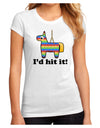 I'd Hit it - Funny Pinata Design Juniors Sublimate Tee-TooLoud-White-Small-Davson Sales