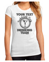 Personalized -Name- Bachelorette Party Drinking Team Juniors Sublimate Tee-TooLoud-White-Small-Davson Sales