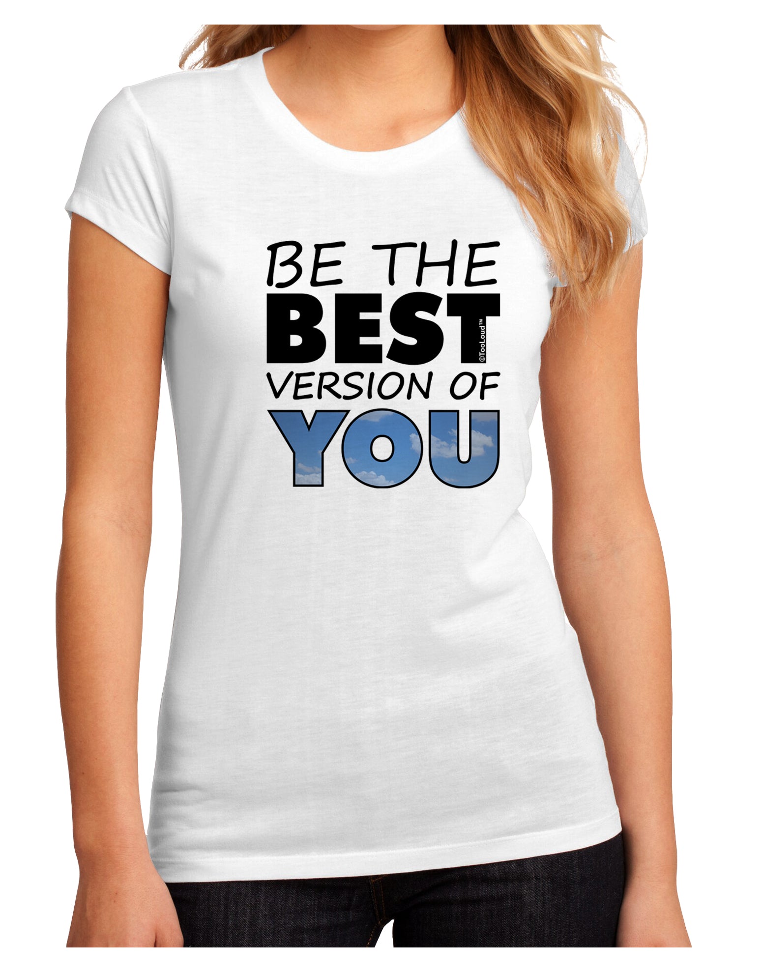 Be The Best Version Of You Juniors Petite Sublimate Tee by TooLoud-Womens T-Shirt-TooLoud-White-Small-Davson Sales