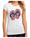 Stars and Stripes Flip Flops Juniors Sublimate Tee-TooLoud-White-Small-Davson Sales