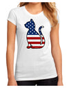 Patriotic Cat Design Juniors Sublimate Tee by TooLoud-Womens T-Shirt-TooLoud-White-Small-Davson Sales