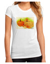 Fall Pumpkin Scene Juniors Sublimate Tee-TooLoud-White-Small-Davson Sales