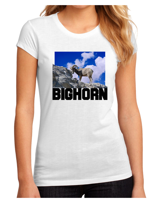 Bighorn Ram Text Juniors Sublimate Tee-TooLoud-White-Small-Davson Sales