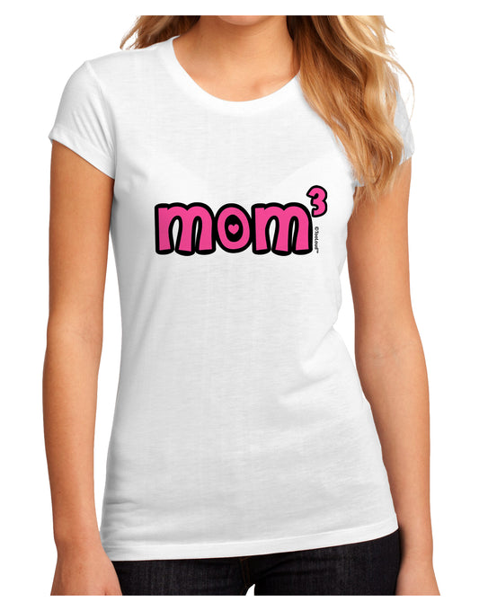 Mom Cubed - Cute Mom of Three Design Juniors Sublimate Tee by TooLoud-Womens T-Shirt-TooLoud-White-Small-Davson Sales