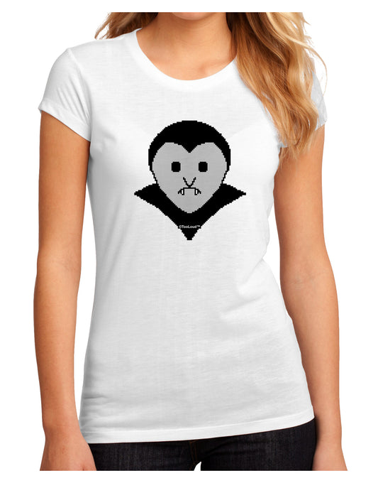 Cute Pixel Vampire Male Juniors Sublimate Tee-TooLoud-White-Small-Davson Sales