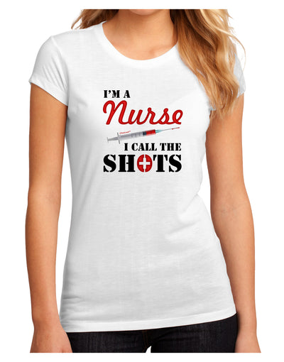 Nurse - Call The Shots Juniors Petite Sublimate Tee-TooLoud-White-Small-Davson Sales