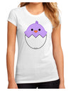 Cute Hatching Chick - Purple Juniors Sublimate Tee by TooLoud-Womens T-Shirt-TooLoud-White-Small-Davson Sales