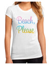 Beach Please - Summer Colors Juniors Sublimate Tee-TooLoud-White-Small-Davson Sales