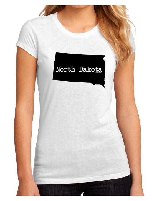 North Dakota - United States Shape Juniors Sublimate Tee by TooLoud-Womens T-Shirt-TooLoud-White-Small-Davson Sales