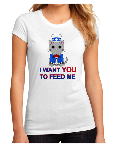 Patriotic Cat I Want You Juniors Sublimate Tee by TooLoud-Womens T-Shirt-TooLoud-White-Small-Davson Sales