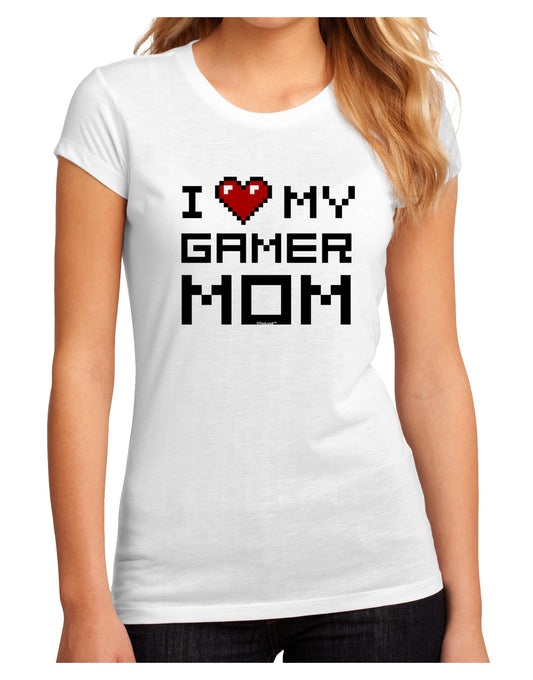 I Heart My Gamer Mom Juniors Sublimate Tee by TooLoud-Womens T-Shirt-TooLoud-White-Small-Davson Sales