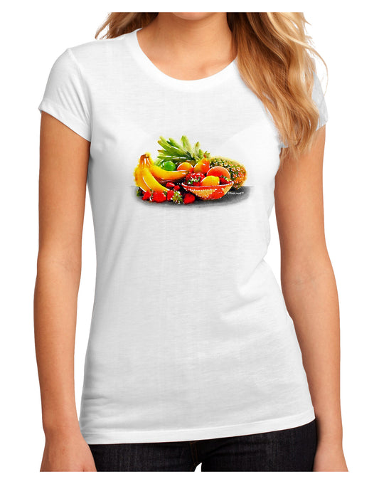Watercolor Fruit Bowl 1 Juniors Sublimate Tee-TooLoud-White-Small-Davson Sales