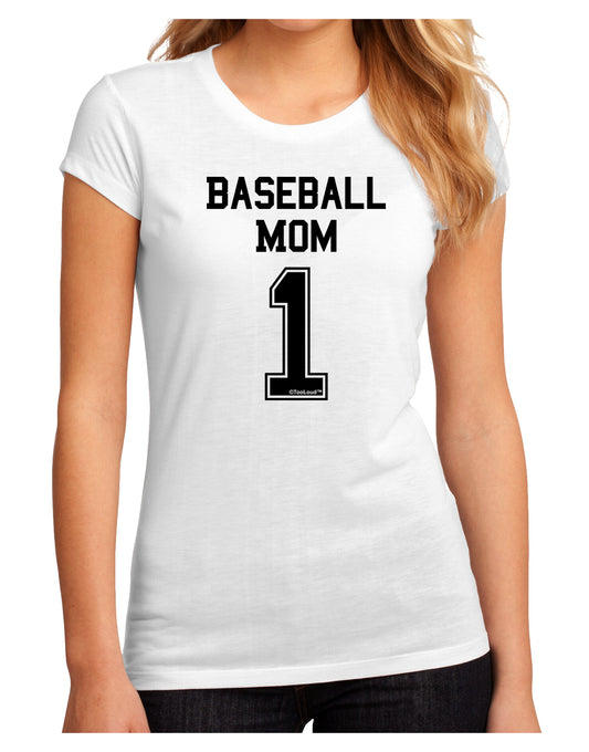 Baseball Mom Jersey Juniors Sublimate Tee-TooLoud-White-Small-Davson Sales