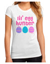 Lil' Egg Hunter - Easter - Pink Juniors Sublimate Tee by TooLoud-Womens T-Shirt-TooLoud-White-Small-Davson Sales