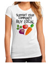 Support Your Community - Buy Local Juniors Sublimate Tee-TooLoud-White-Small-Davson Sales