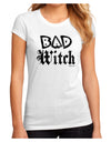 Bad Witch Distressed Juniors Sublimate Tee-TooLoud-White-Small-Davson Sales