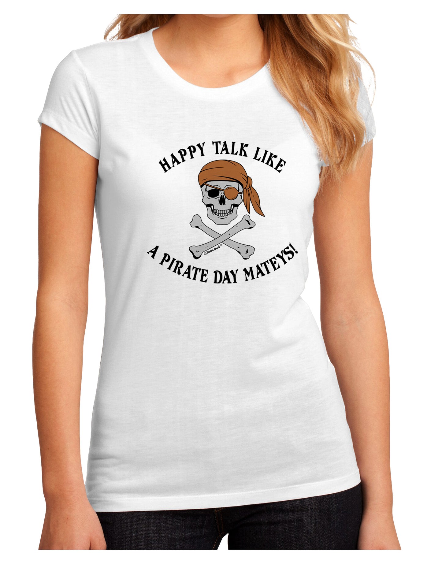 Pirate Day Mateys Juniors Petite Sublimate Tee-Womens T-Shirt-TooLoud-White-Small-Davson Sales