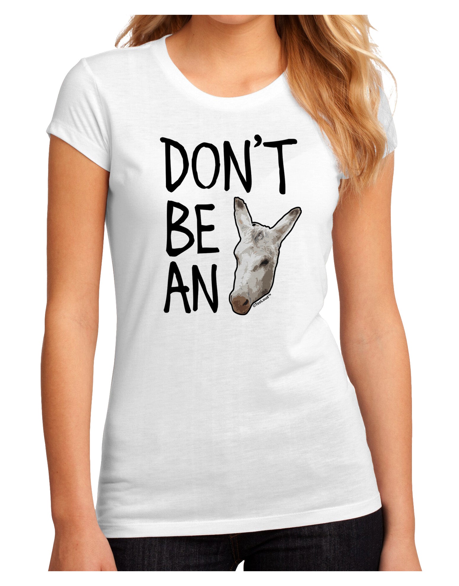 Don't Be An Ass Juniors Petite Sublimate Tee-Womens T-Shirt-TooLoud-White-Small-Davson Sales