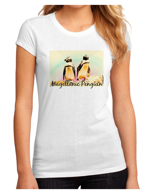 Magellanic Penguin Text Juniors Sublimate Tee-TooLoud-White-Small-Davson Sales