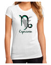 Capricorn Symbol Juniors Petite Sublimate Tee-TooLoud-White-Small-Davson Sales