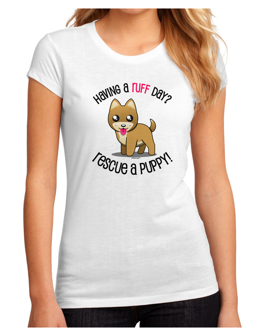 Rescue A Puppy Juniors Petite Sublimate Tee-TooLoud-White-Small-Davson Sales