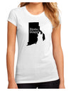 Rhode Island - United States Shape Juniors Sublimate Tee by TooLoud-Womens T-Shirt-TooLoud-White-Small-Davson Sales