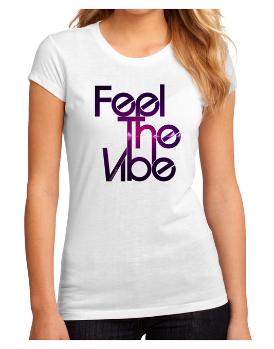 Feel The Vibe Juniors Petite Sublimate Tee-Womens T-Shirt-TooLoud-White-Small-Davson Sales