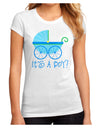 It's a Boy - Baby Boy Carriage Juniors Sublimate Tee-TooLoud-White-Small-Davson Sales