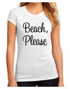 Beach Please Juniors Sublimate Tee-TooLoud-White-Small-Davson Sales