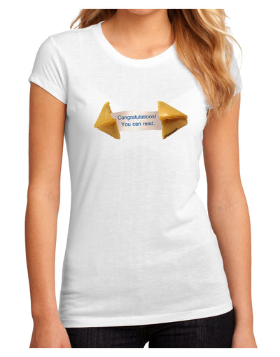 Sarcastic Fortune Cookie Juniors Petite Sublimate Tee-TooLoud-White-Small-Davson Sales