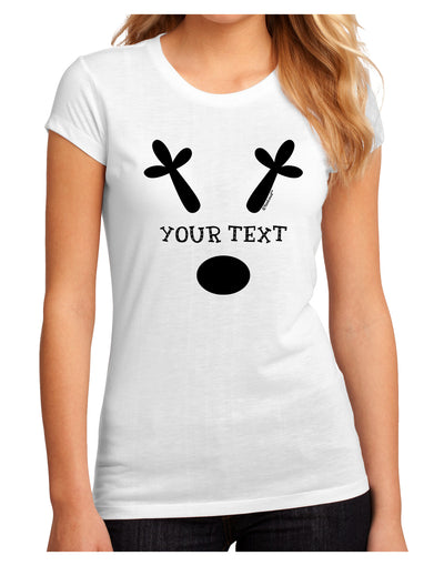 Personalized Matching Reindeer Family Design - Your Text Juniors Sublimate Tee-TooLoud-White-Small-Davson Sales